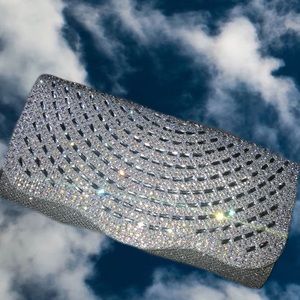 Silver clutch/shoulder bag